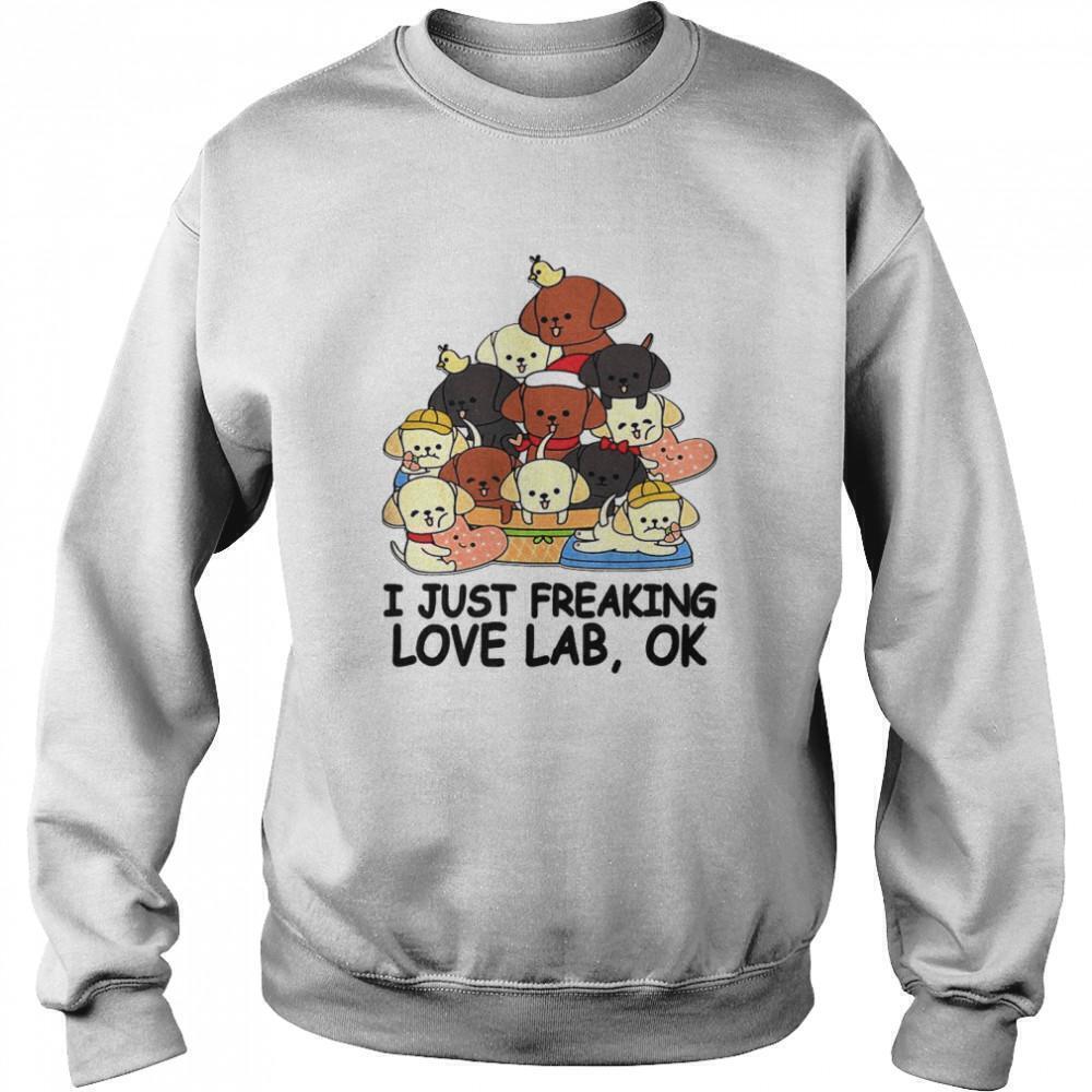 Dogs I Just Freaking Love Labs Funny Dog Lover Meme Gift Sweatshirt